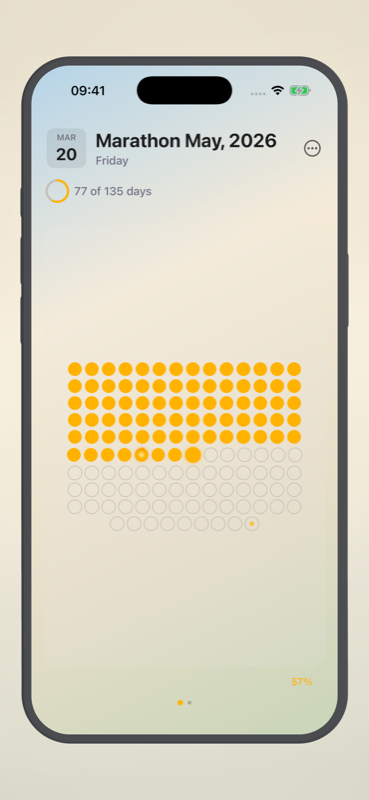 Countdown dot grid
